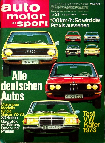 Auto Motor und Sport 21/1972 Auto Motor und Sport 21/1972